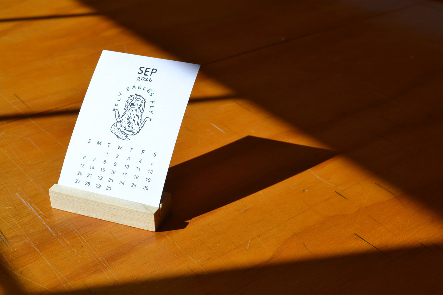 2026 Desktop Monthly Calendar (Philly Theme)